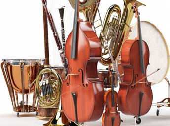 A picture of music instruments.