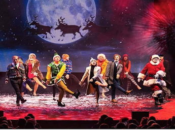 A picture of characters dancing on stage.