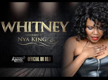 A picture of Nya King as Whitney Houston.