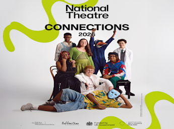 A picture of young actors in various costumes