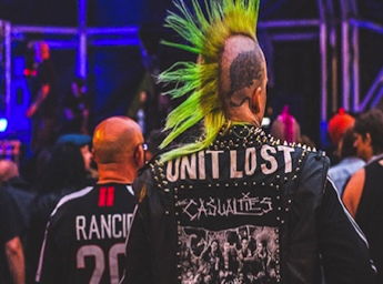 A picture of several Punks in Blackpool.