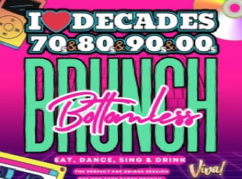 A pink poster with title in green.