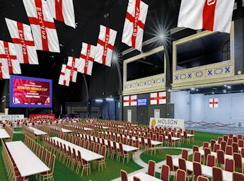 Poster Evolution of Magic. Christian and Elizabeth on foreground. A city in the background.