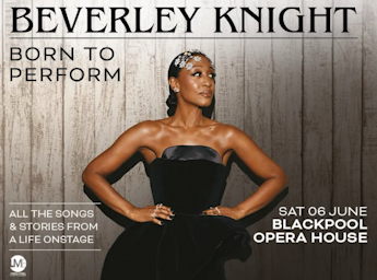 A picture of Beverley Knight in a black dress. 