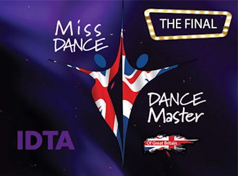 A darkpurple poster with the darwing of a man and woman dressed with the union flag,