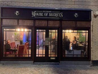 Picture of the front of  the  'House of Secrets' bar.