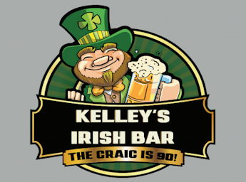 Logo showing a Irish leprechaun hodling a pint of beer..