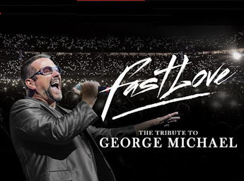 A picture of Hamilton holding a microphone and coming out of a black star.