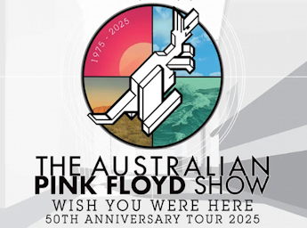 A drawing of a stylised kangoroo.