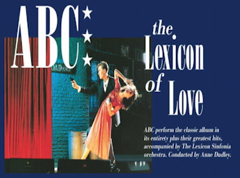 A midnight blue poster with a picture of an old movie featuring a man holding a gun in oone hand and a woman in the other.