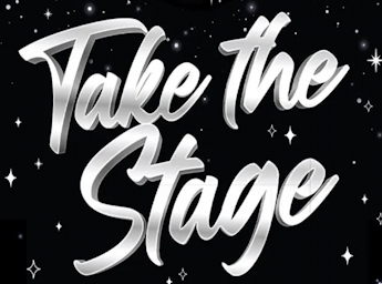 A blackk poster with white stars and title written in white across it. 