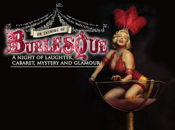 A picture of a cabaret girl in a huge glass.