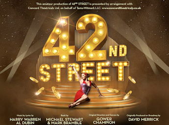 A golden poster with 