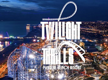 A picture of Pleasure Beach at night.