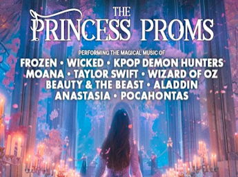 A picture of a palace-like very tall room with candles and a young woman.