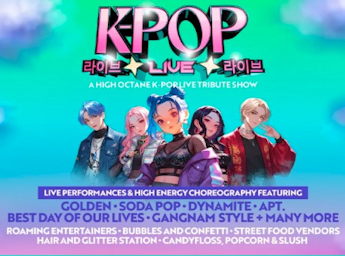 A drawing of several  KPop style characters.