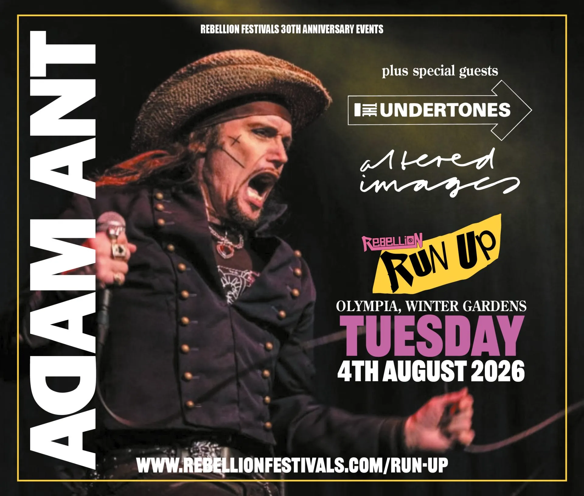 Rebellion Run Up – Adam Ant plus special guests