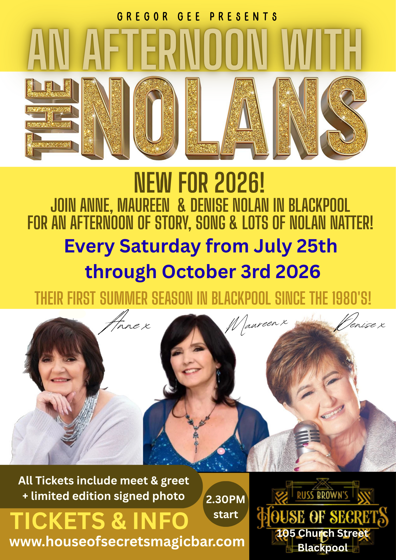 An Afternoon with the Nolans.